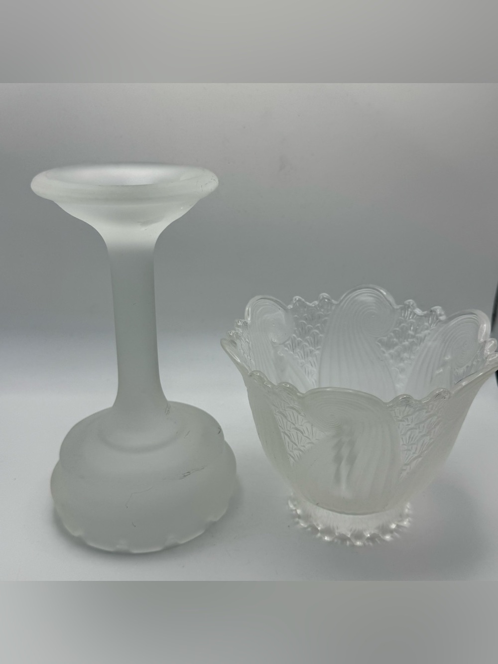 PartyLite Clairmont Fairy Lamp Frosted Glass Candle Holder Shade/Pedestal Vtg - Picture 10 of 14